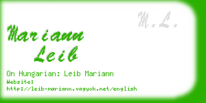 mariann leib business card